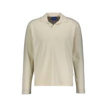 Jack & Jones Jack&jones Jorsummer Ottoman Polo Ls Ss255 Polo Yaka Sweatshırt Ekru