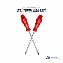 2 Li Tornavida Seti Cr-v 4x125 Mm Düz Yıldız Profesyonel El Aleti