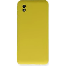 Newface Samsung Galaxy Uyumlu A01 Core Kılıf Nano İçi Kadife Silikon - Sarı Diğer