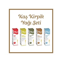 Kaş Kirpik Yağı Seti Hint,ozon,avokado,tatlı Badem,hindistan Cevizi 20 Ml 5'li Set Damlalıklı