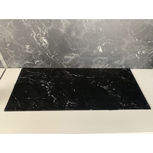 30x70cm Siyah Mermer , Cam Kesme Tahtası - Sunumluk