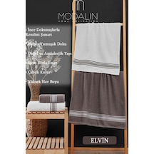 4 Lü Banyo Havlusu Seti Elvin Kahve - 70x140 Kahve