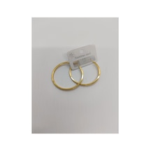 Halka Küpe 4cm Çaplı Çelik Altın