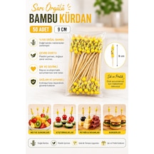 Sarı Örgülü Bambu Kürdan 9 Cm 50 Adet - 913953643