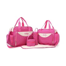 Jialan 5 Adet Büyük Bebek Bebek Bezi Çantaları Setleri İçin Anne Pembe