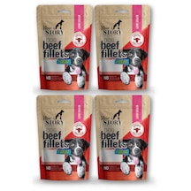 New Story Dog Beef Fillets Sığır Etli Şerit Köpek Ödülü 4 x 80 G