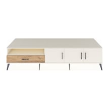 Kronos Tv Ünitesi 3 Raflı Tek Çekmeceli 3 Kapaklı 220x59x51 Aytaşı-aytaşı/çam Aytası/atlas Çam - Aytası