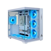 AERSTONE Trion 850 Watt 80+ Bronz 7 Fanlı RGB Akvaryum Oyuncu Kasası(BEYAZ)