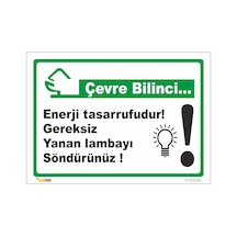 Enerji Tasarrufudur Gereksiz Yanan Lambayı Söndürün - Isg Levhası