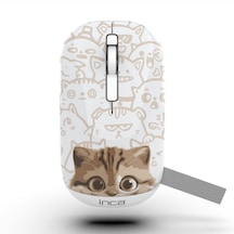 Inca Iwm-242k Bluetooth+wireless Double Mod Rechargeable Cat Patt