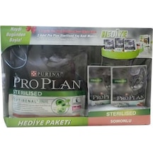 Purina Pro Plan Sterilised Somonlu Kedi Maması 1500 G + Pro Plan Nutri Savour Balıklı Yaş Mama 3 x 85 G + Ölçü Kabı
