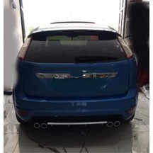 Ford Focus 2,5 Hatchback Uyumlu Body Kit Difüzör 4 Çıkış Yuvarlak Gri Model 3
