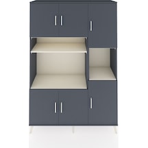 Hyperion Dolap 9 Raflı 6 Kapaklı 132x44x195 Antrasit-antrasit... Antrasit
