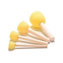Refsan Ahşap Saplı Sarı Sünger Set