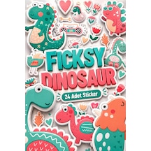 Sevimli Dinozor Sticker Seti - 24 Adet Etiket Çıkartma Diğer