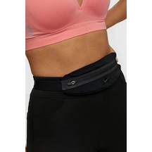 Nike Slim Running Reflector Belt Waist Pack Unisex Koşu İnce Reflektörlü Esnek Bel Çantası Siyah Siyah