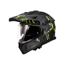Ls2 Pıoneer 2 Crazy Mat Siyah-gri-kırmızı Kask-m