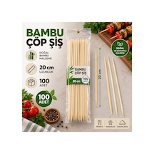 Çöp Şiş 20 Cm 100 Adet Bambu Çöp Şiş - 920922408