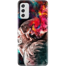 Samsung Uyumlu Galaxy M52 Kilif Silikon Desenli Fire Astronout 1847 539336409