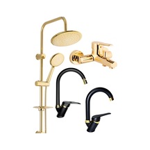 Armilla Yuvarlak Gold Robot Duş Seti, Gold Banyo, Siyah Gold Lavabo Ve Mutfak Bataryası Musluğu Diğer