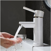 Sardıcı Lavabo Musluğu Beyaz Banyo Musluğu Beyaz