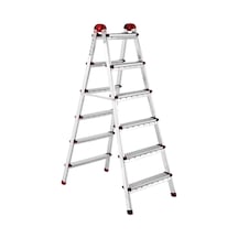 Ayyıldız Çift Çıkışlı Katlanabilir Ev Tipi Merdiven 6+6 Basamak Galvanizli Genel