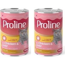 Proline Tavuklu Ve Ciğerli Pate Yetişkin Kedi Konservesi 395 Gr 2li Paket 103 Ivory