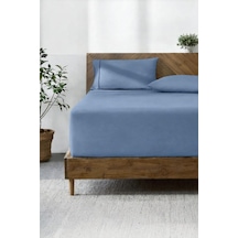 Lastikli & Hipoalerjenik Çarşaf%100 Pamuk Penye Kumaş Mavi 120x200, Luxcarsaf Çok Renkli