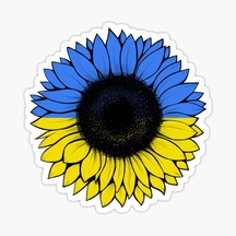 Ukrayna Ukraine Ayçiçeği Yapıştırması Sticker Araba Etiket 18cm