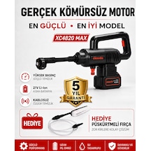 Okaoda 4820 Fırçasız Motor Çift Pil Şarjlı Yüksek Basınç Oto Araba Yıkama Ve Bahçe Temiz Makinesi 90 Bar