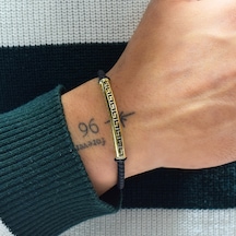 Lilarote Kralın İzleri Deri Kordonlu Erkek Bileklik Altın