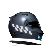 Reflektif Gri Damalı Kask Motosiklet Sticker Takımı Çınar Extreme