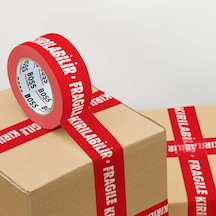 Kırılabilir Kırmızı Koli Bandı En:45cm Metraj:66metre1.adet