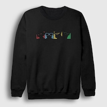 Presmono Unisex Four Colors Gorillaz Sweatshirt Siyah