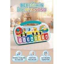Clemento-ni Işıklı Ve Sesli 6 Farklı Modlu Eğitici Ve Öğretici 26 Cm Oyuncak Çocuk Piyanosu