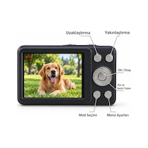 Taşınabilir Siyah Dijital Fotoğraf Makinesi 2,8 İnç Ekran Diğer