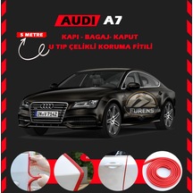 Audi A7 Oto Araç Kapı Koruma Fitili 5metre Parlak Kırmızı Renk