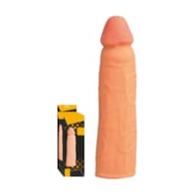 Erofoni Yeni Nesil Ucu 5 CM Dolgulu 16 CM Süper Realistik Uzatmalı Penis Kılıfı﻿﻿