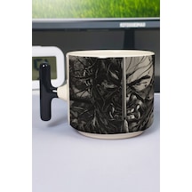 Ghost Of Tsushima Baskılı Seramik Lüks Kupa 1 Adet T Şeklinde Özel Siyah Kulp Dalga Kulp V4t Çok Renkli