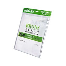 Brons Br-460 Hazır Defter Kabı A4 Şeffaf 10Lu