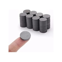 Dünya Magnet 100 Adet, Yuvarlak Mıknatıs, Çok Amaçlı, Süsleme Mıknatısı, 14x3mm Ferrit Magnet
