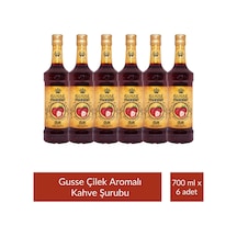 Gusse Çilek Strawberry Aromalı Kokteyl Şurubu 700 Ml X 6 Adet Diğer