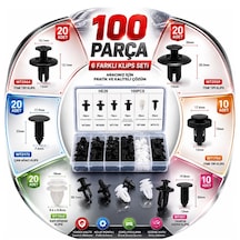 Klips Seti 100 Parça Araç Döşeme Kaporta Üniversal Klips Seti 100 Parça