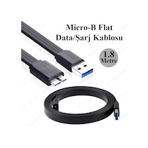 Usb 3.0 Micro-B Flat Data/Şarj Kablosu