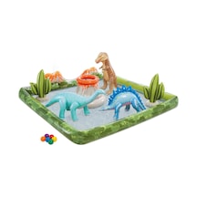 Intex 56132 Jurasik Park Şekilli Oyun Havuzu 201x201 Cm, Su Sporl