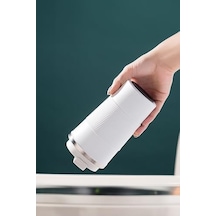 304 L Kilitli Çelik Mat Beyaz 510 Ml Kahve Termos Mug Cin405by Açık Beyaz