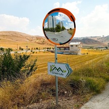 80 Cm Trafik Güvenlik Aynası Ve 2 M Flanşlı Direk Set-717