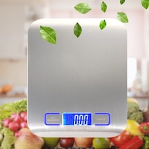 Pratik Tf 1002 Hassas Ölçümlü Maksimum 5 Kg Kapasiteli Led Ekran Platin Dijital Mutfak Tartısı Grimsi