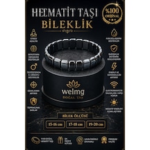 Hematit Bileklik - Doğal Hematit Taşı Bileklik - Sertifikalı Ürün Gri Gri
