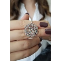 Kadın Yaşam Çiçeği Madalyon 925 Ayar Gümüş Kolye (510514176)